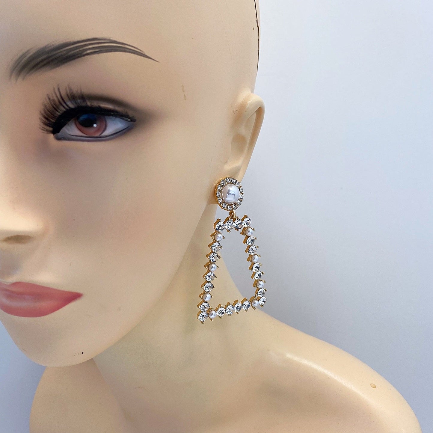 E1232 25E2203 Trapezoid Shape Drop Dangle Earrings