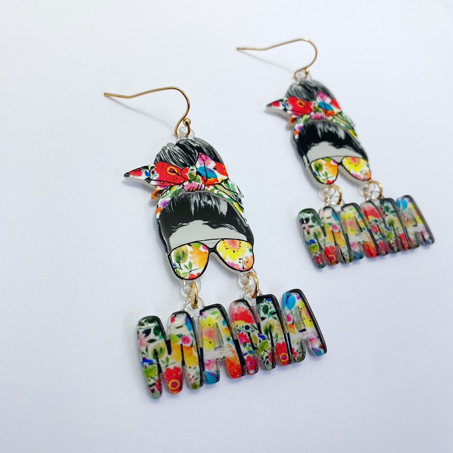 E1047 VER1175 MAMA Design Drop Dangle Hook Earrings