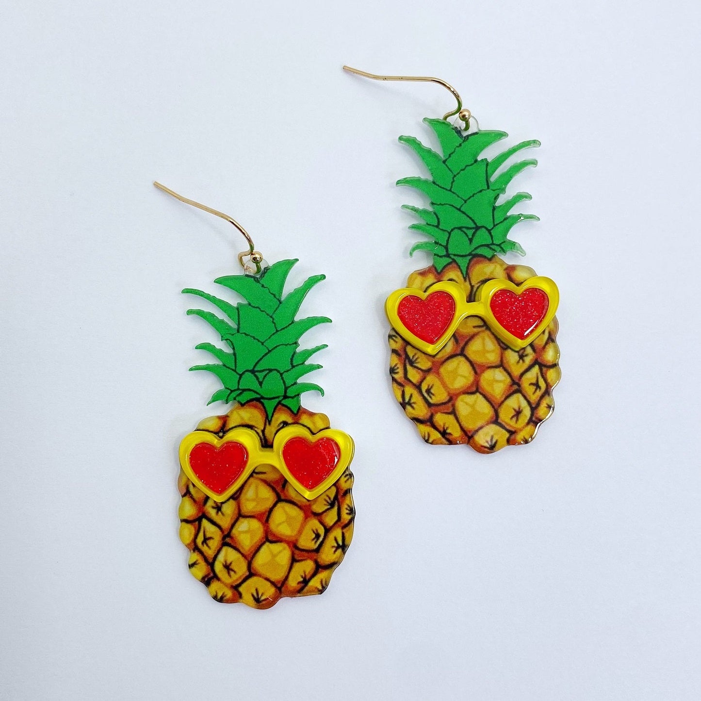 E1042 VER1181 Pineapple Design Drop Dangle Hook Earrings