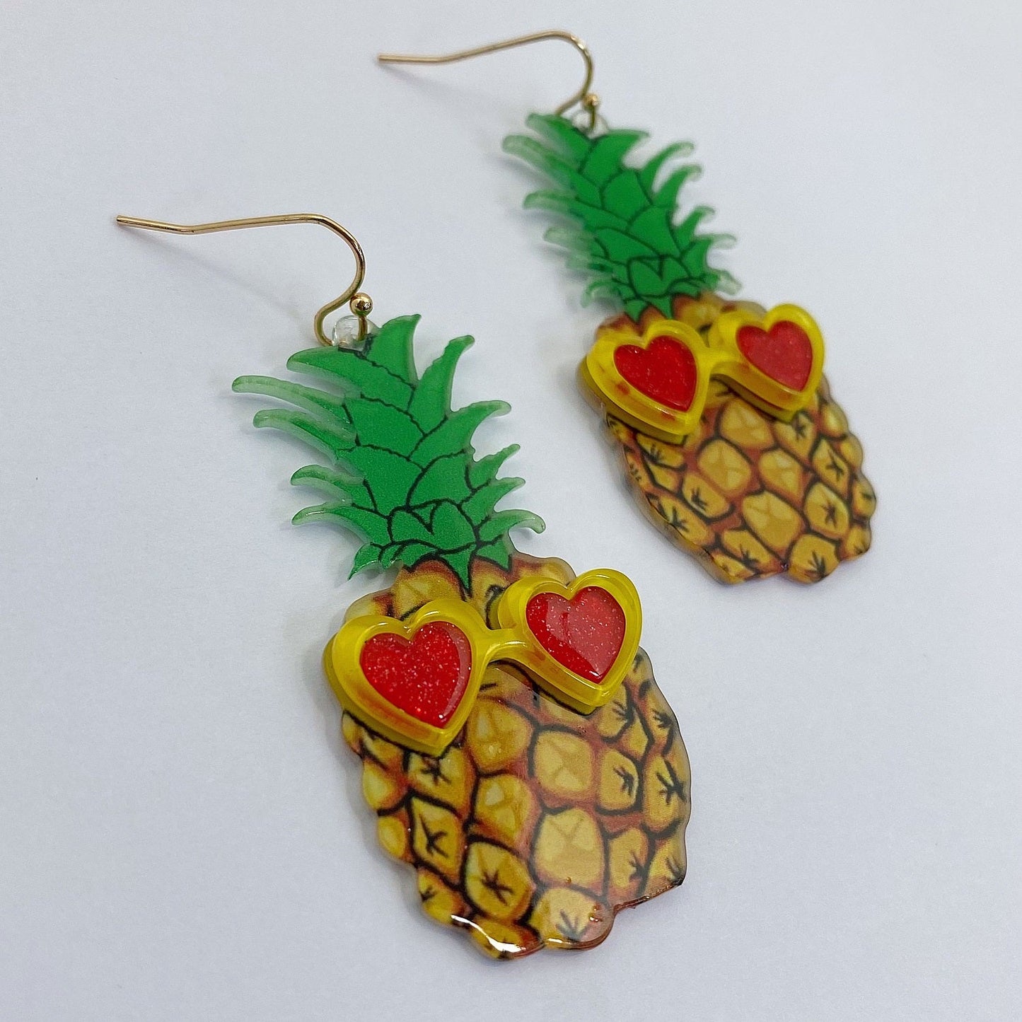 E1042 VER1181 Pineapple Design Drop Dangle Hook Earrings
