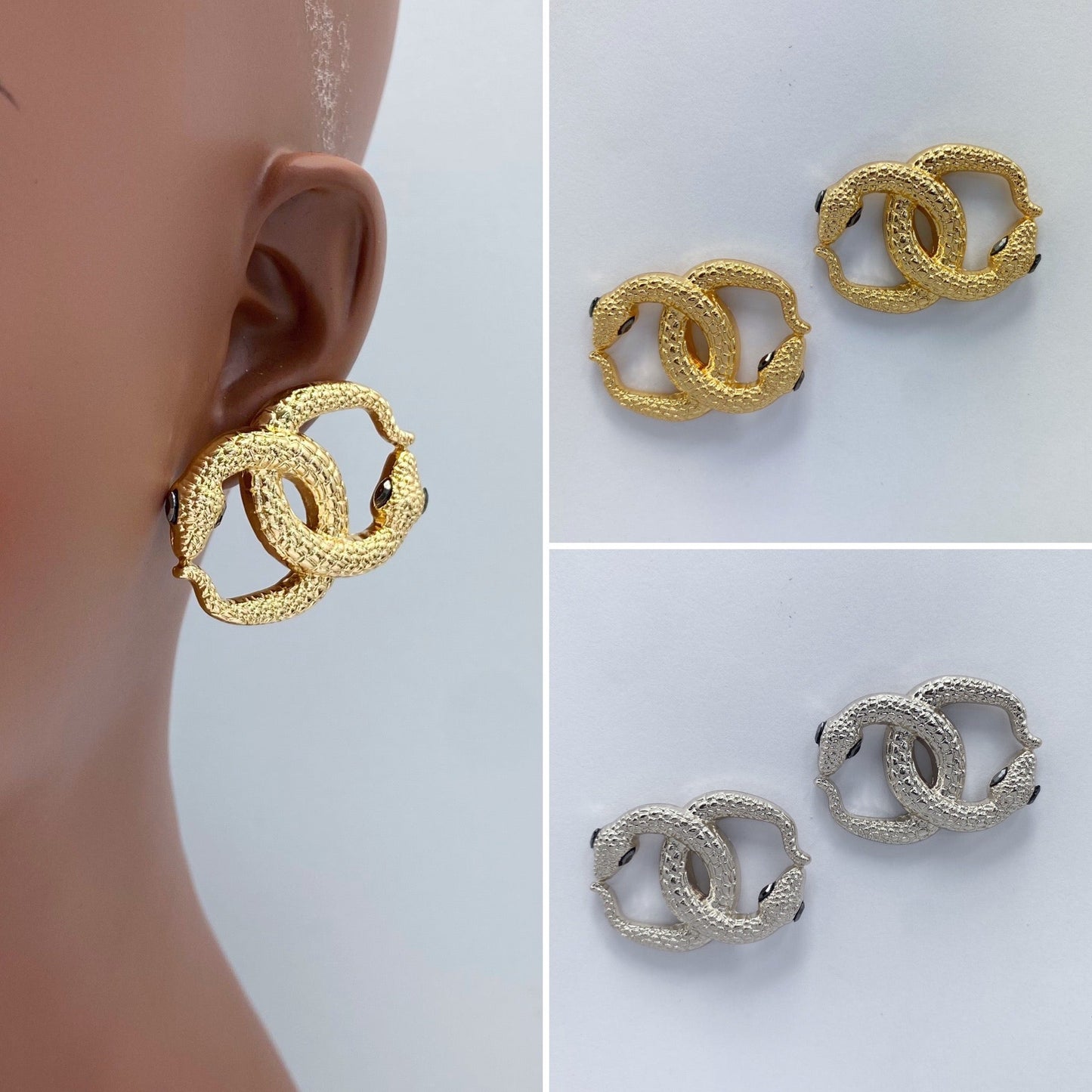 E1757 YE3346 Drop Post Earrings
