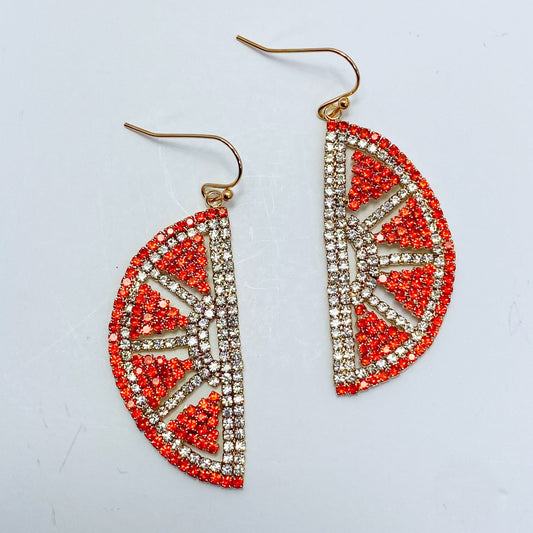 E1533 26721 Fruit Sliced Dangle Earrings