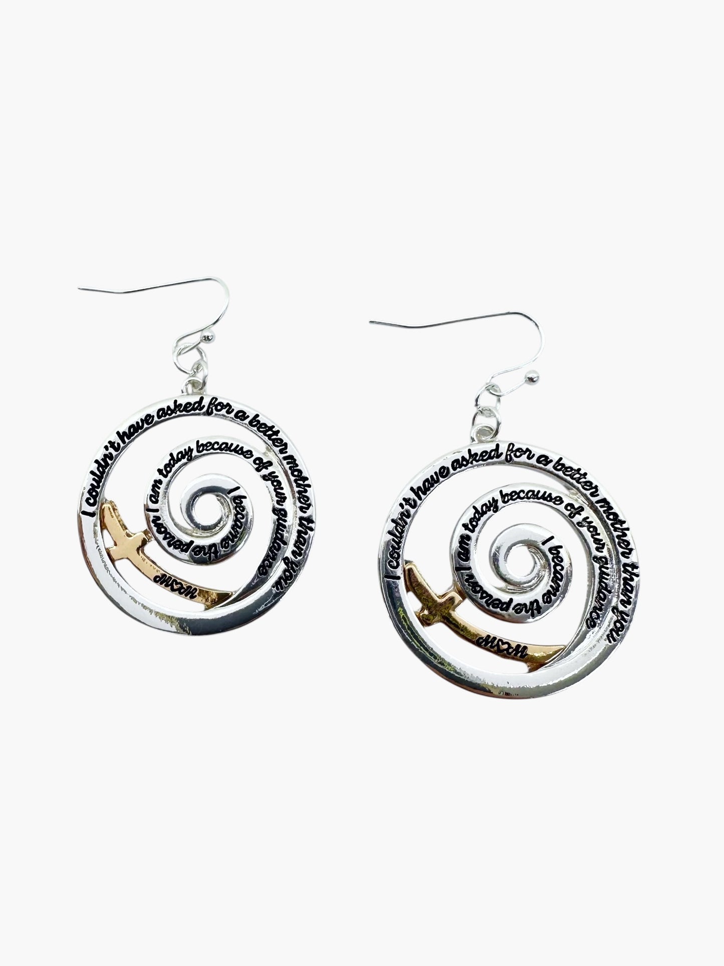 E0947| Circle Spiral Design Drop Dangle Hook earrings|AE6847