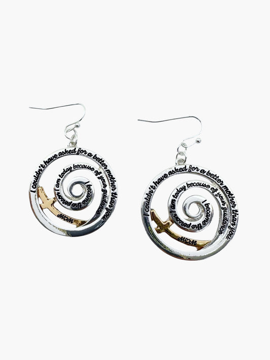 E0947| Circle Spiral Design Drop Dangle Hook earrings|AE6847