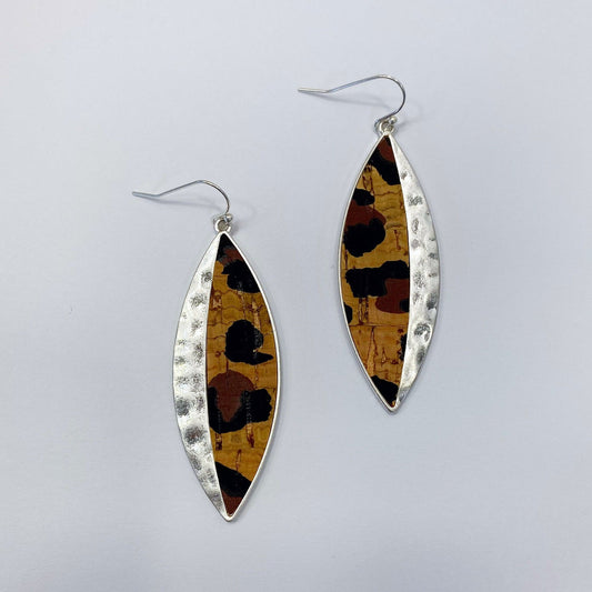 E0976 AE4115 Pointed Oval Shape Drop Dangle Hook Earrings