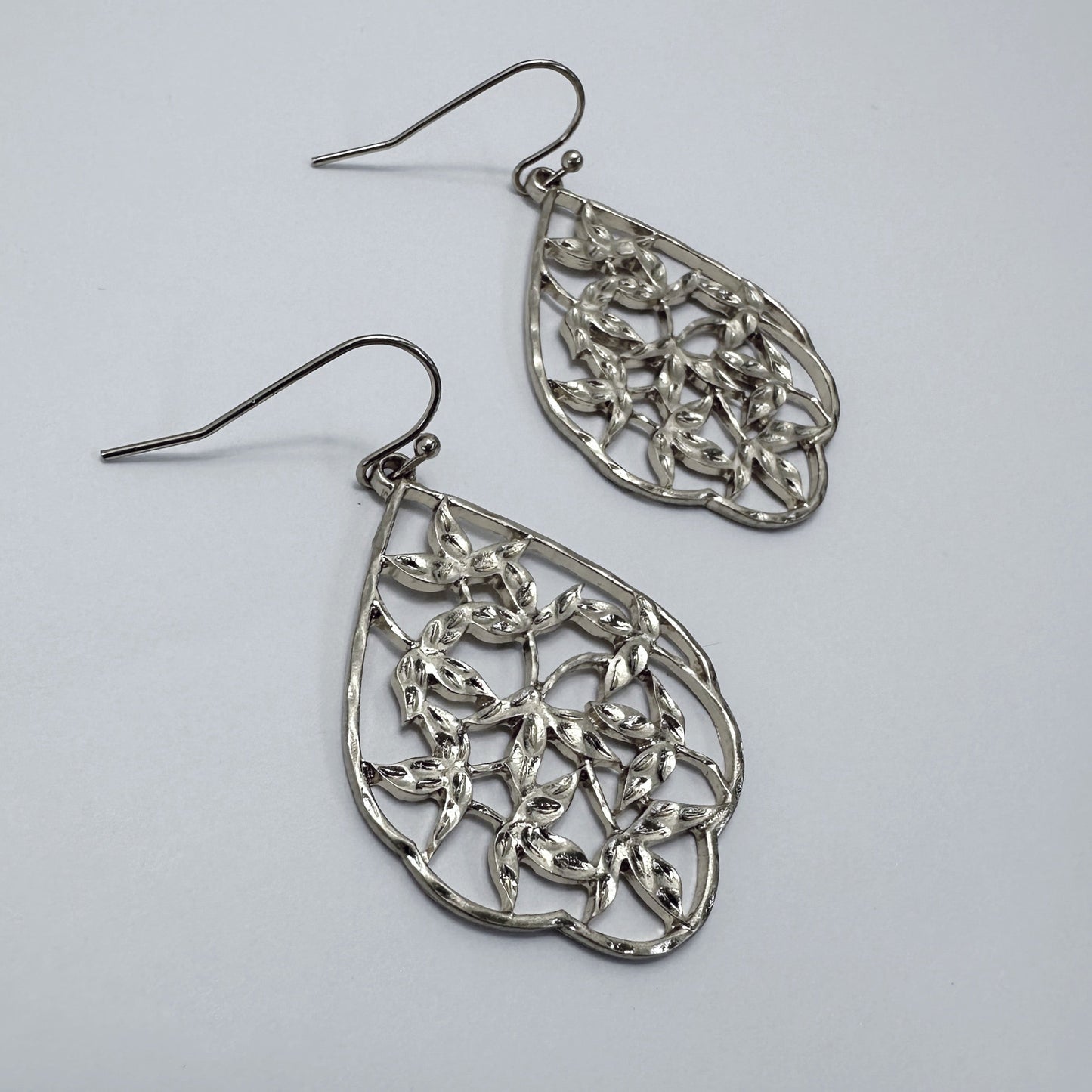 E1033 VER7474 Branch Leaf Design Drop Dangle Hook Earrings