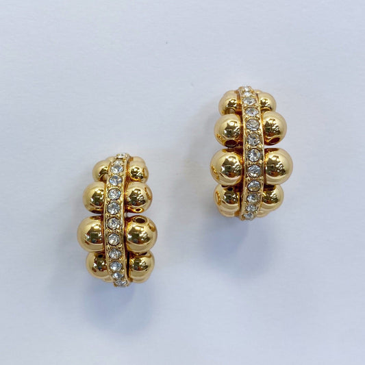 E1107 25E2214 Open Half Circle Hoop Style Mini Post Earrings