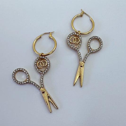 E1481 YE3467 Scissors Earrings