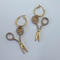 E1481 YE3467 Scissors Earrings