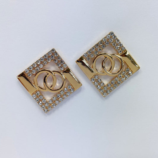 E1706 KE3403 Rhombus Drop Earrings