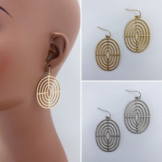 E1119 HE2574 Metal Drop Dangle Hook Earrings