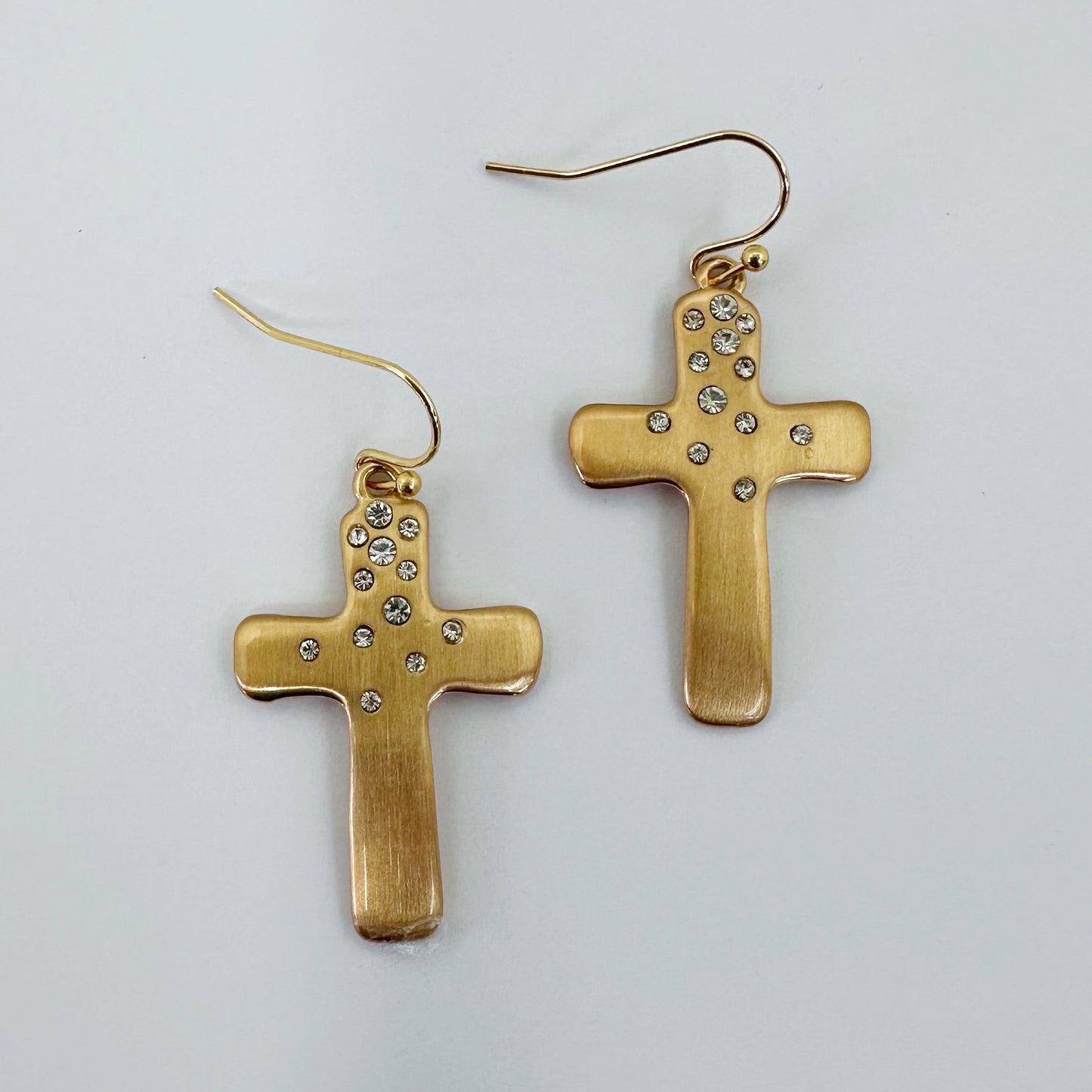 E0954 AE7076 Cross Shape Drop Dangle Hook Earrings