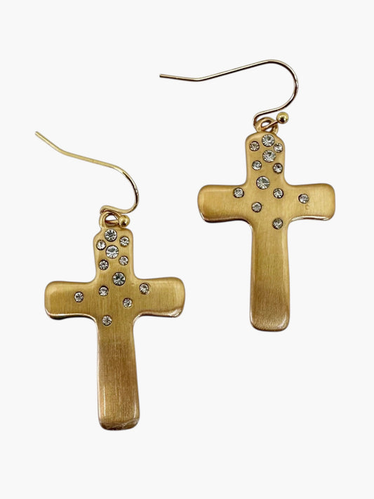 E0954 |  Cross Shape Drop Dangle Hook Earrings |AE7076