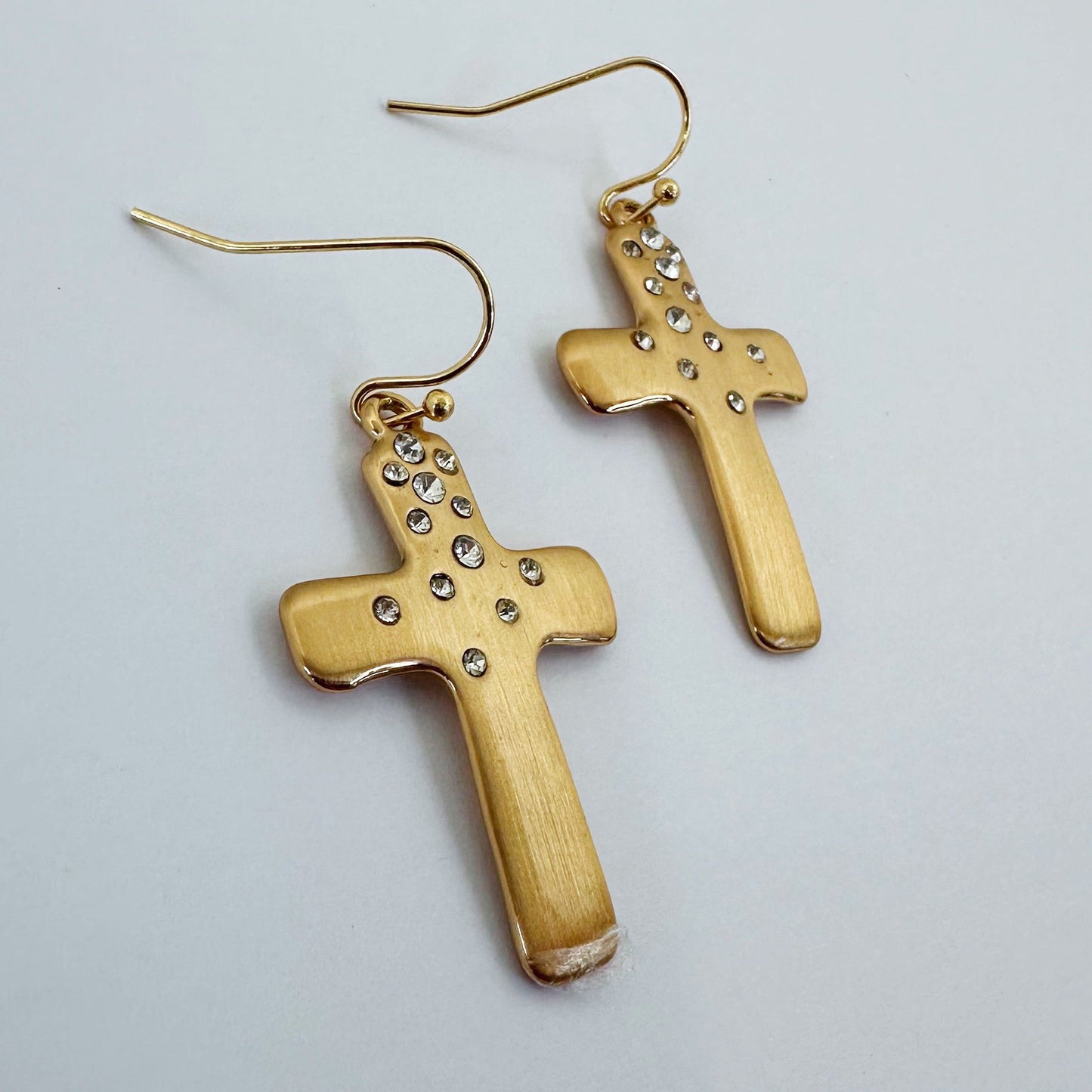 E0954 AE7076 Cross Shape Drop Dangle Hook Earrings