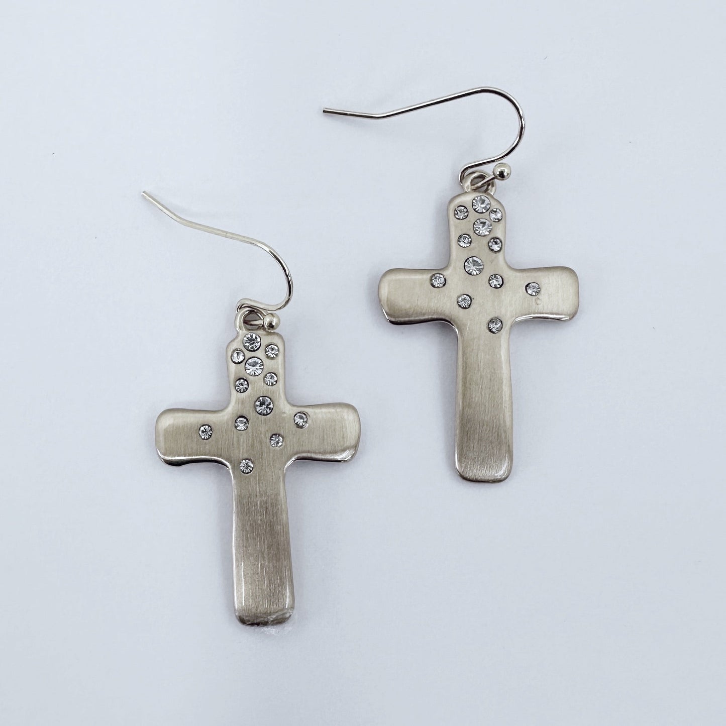 E0954 AE7076 Cross Shape Drop Dangle Hook Earrings