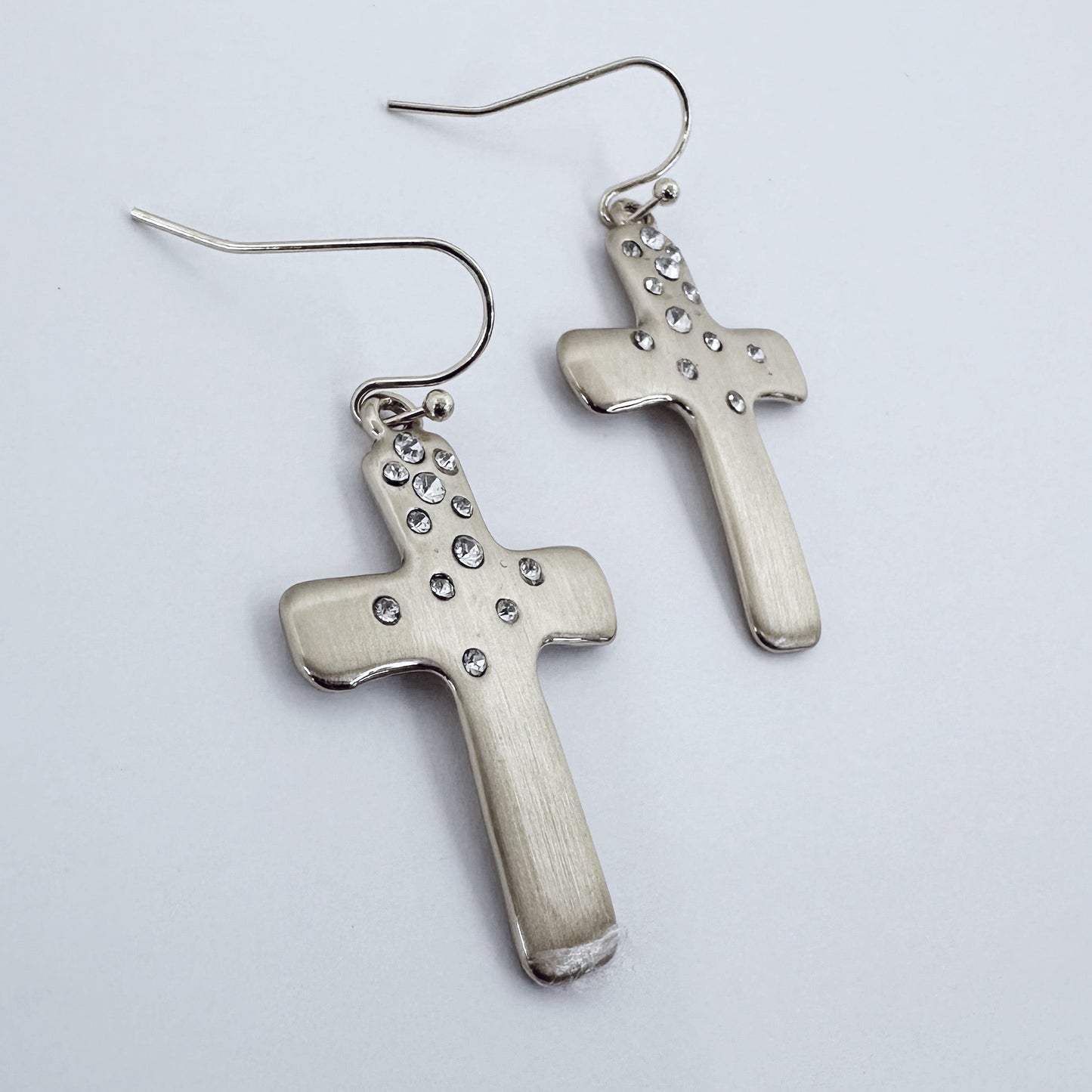E0954 AE7076 Cross Shape Drop Dangle Hook Earrings