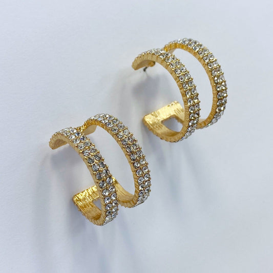 E1106 25E2091 Open circle Mini Hoop Style Post Earrings