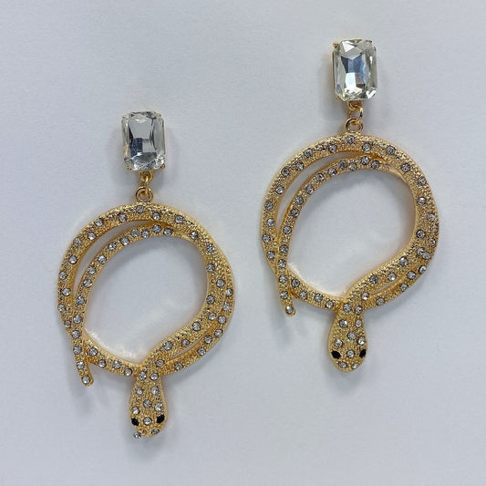 E1686 KE7113 Snake Dangle Earrings