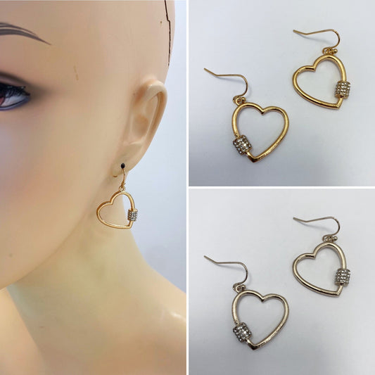 E0843 QE1725 Heart Love Design Drop dangle Hook Earrings
