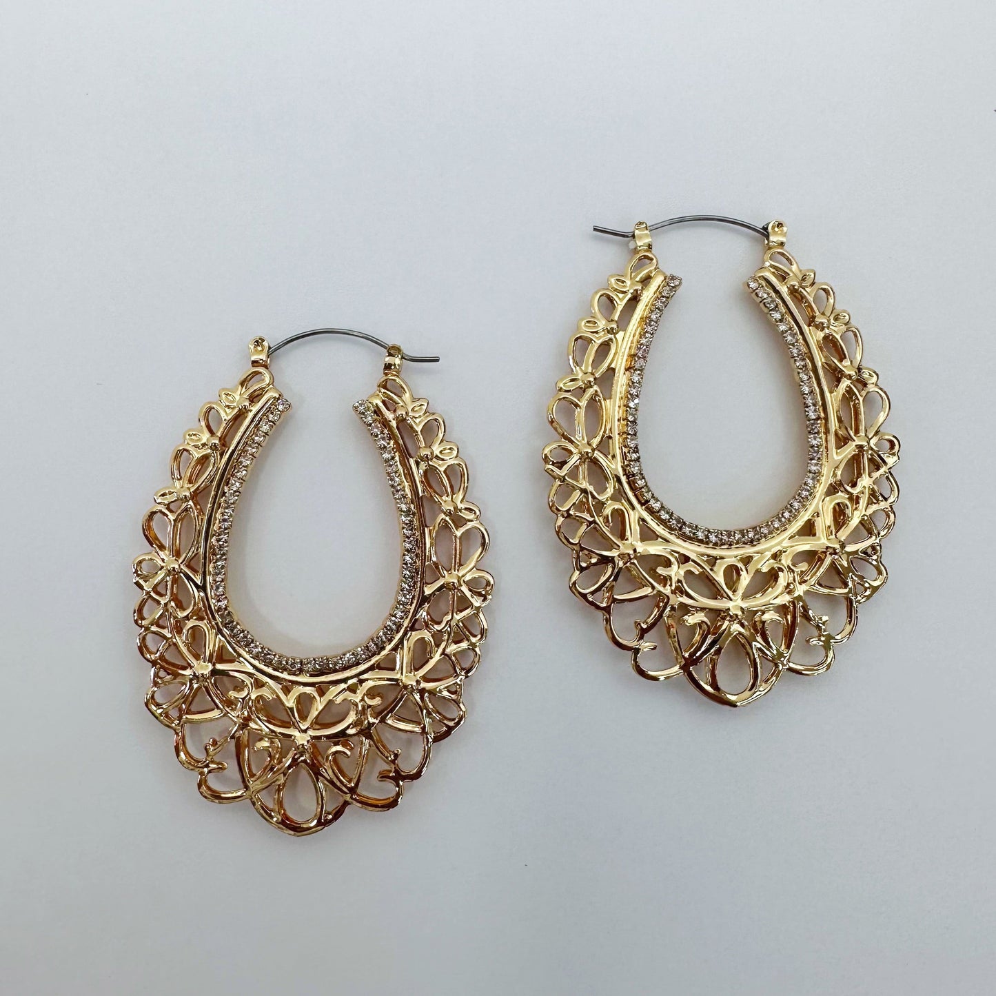 E1667 KE4105 Oval Hoop Earrings