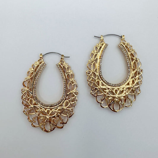 E1667 KE4105 Oval Hoop Earrings
