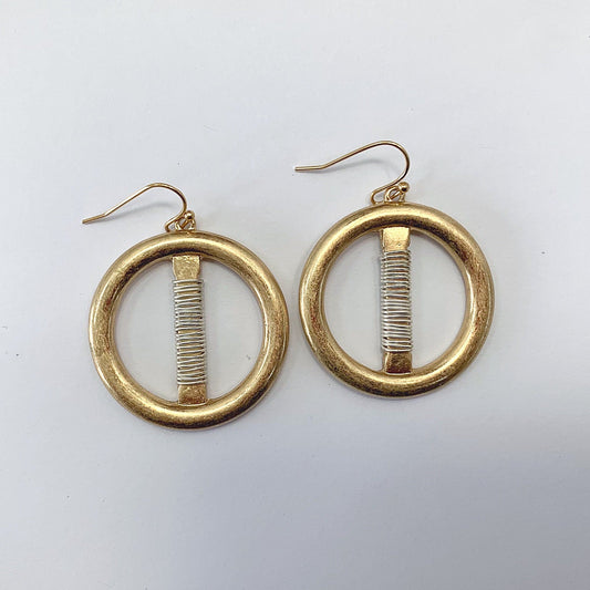 E1113 HE2798 Circle Shape Drop Dangle Earrings