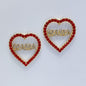 E1725 YE3423 MAMA Drop Earrings