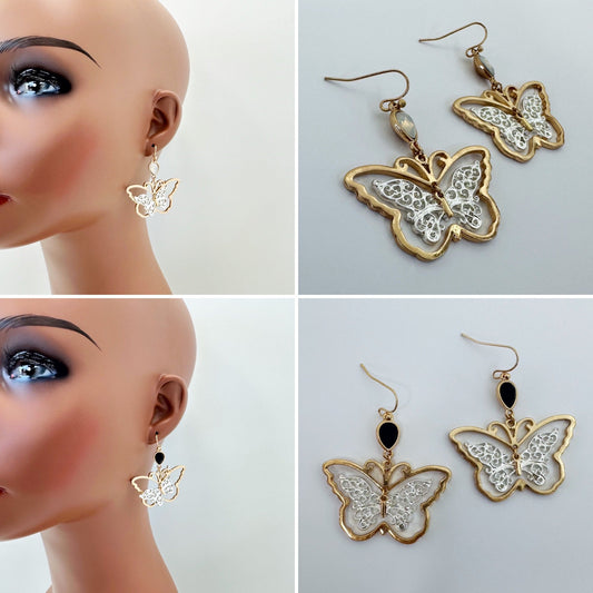 E0968 AE6215 Butterfly Designs Drop Dangle Hook Earrings