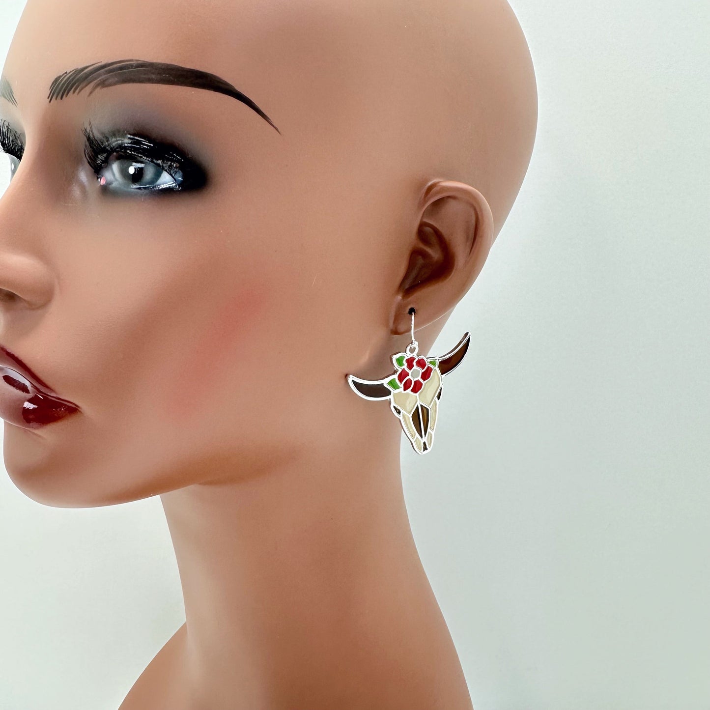 E0933 AE5711 See Through Design Long Horn Design Drop Dangle Hook earrings