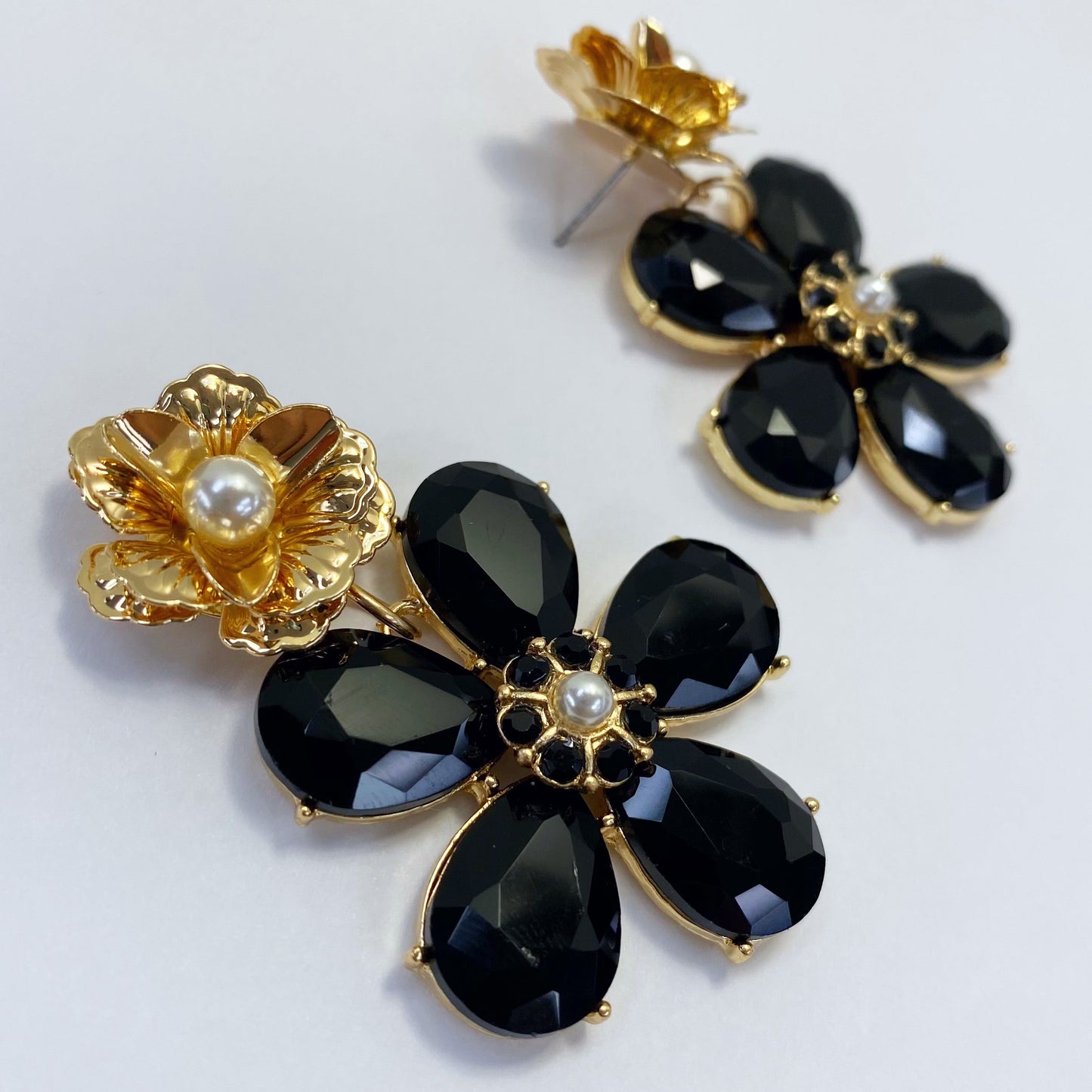 E1670 KE4058 Flower Dangle Earrings