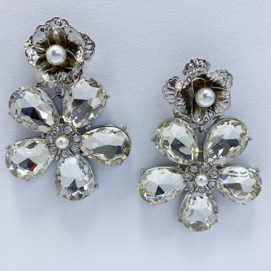 E1670 KE4058 Flower Dangle Earrings