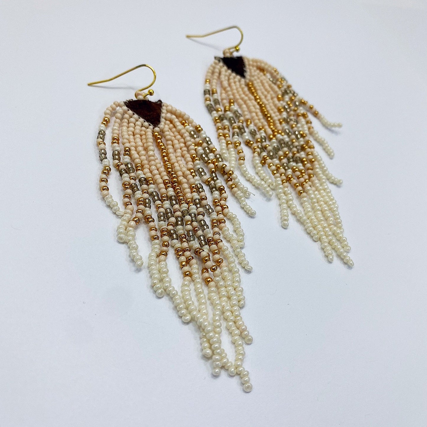 E0929 AE4106 Beaded Tassel Drop Dangle Hook Earrings