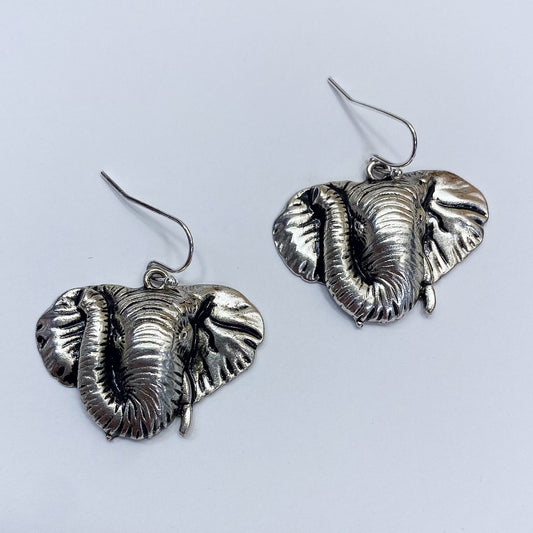 E0981 AE3487 Animal Elephant Head Shape Drop Dangle Hook earrings