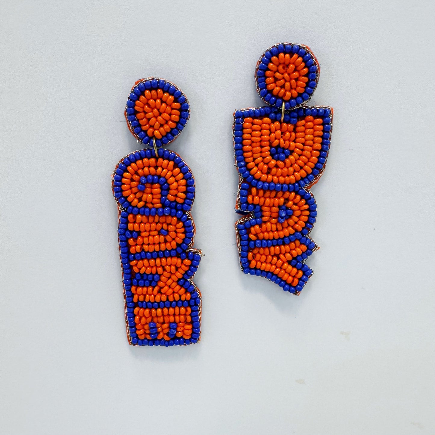 E1043 SER1035 GAME DAY Design Drop dangle Post Earrings