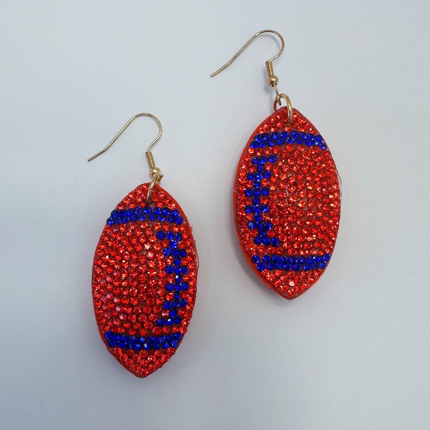 E1573 26690 Football Dangle Earrings