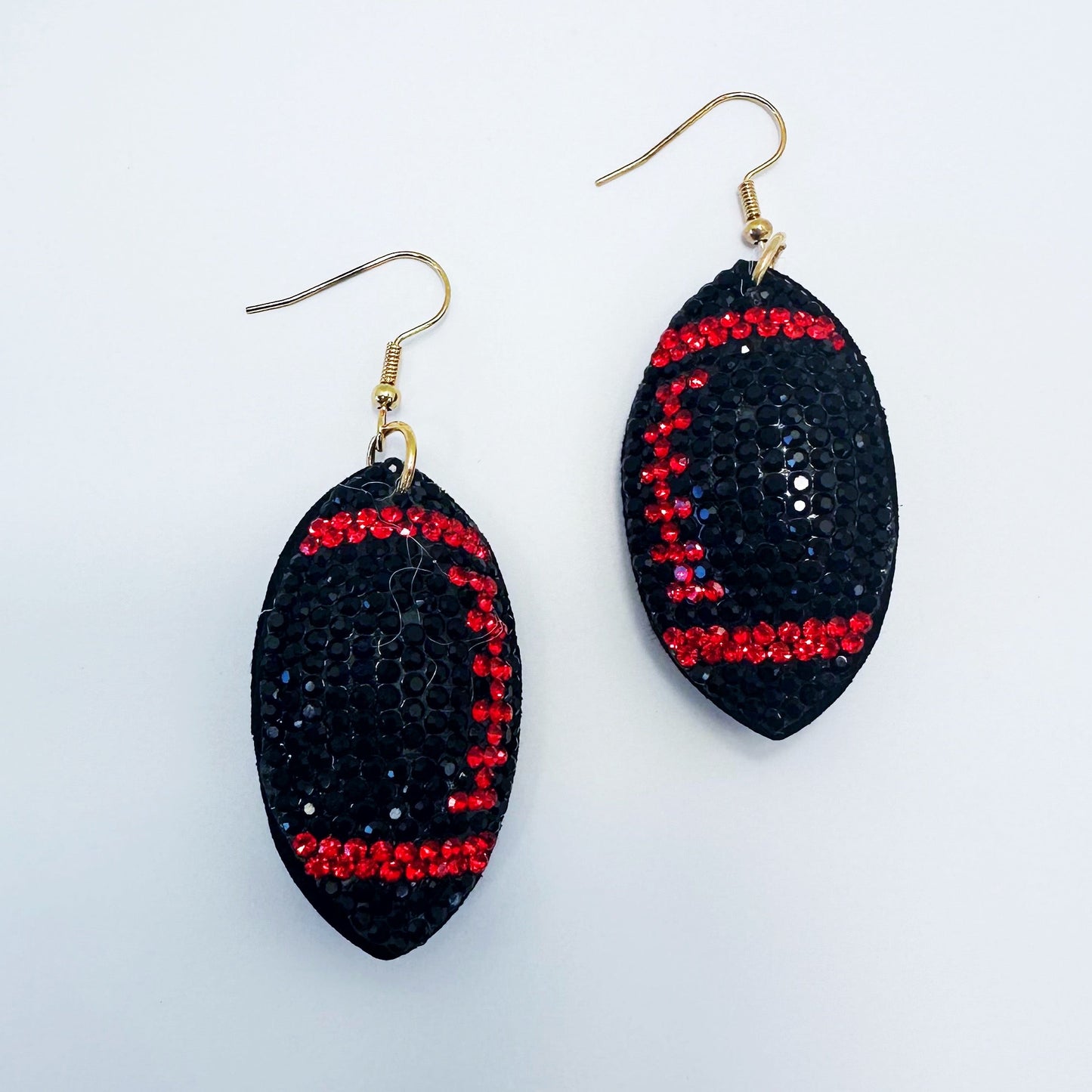 E1573 26690 Football Dangle Earrings