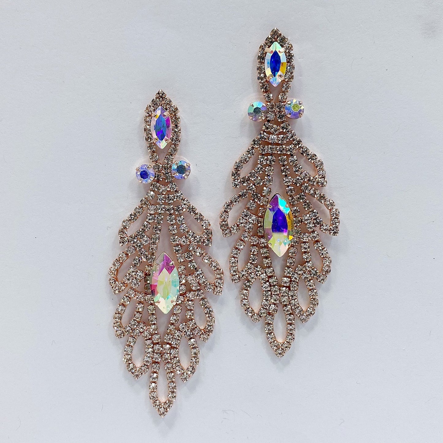 E1016 JE7277 RHINESTONES DROP DANGLE POST EARRINGS