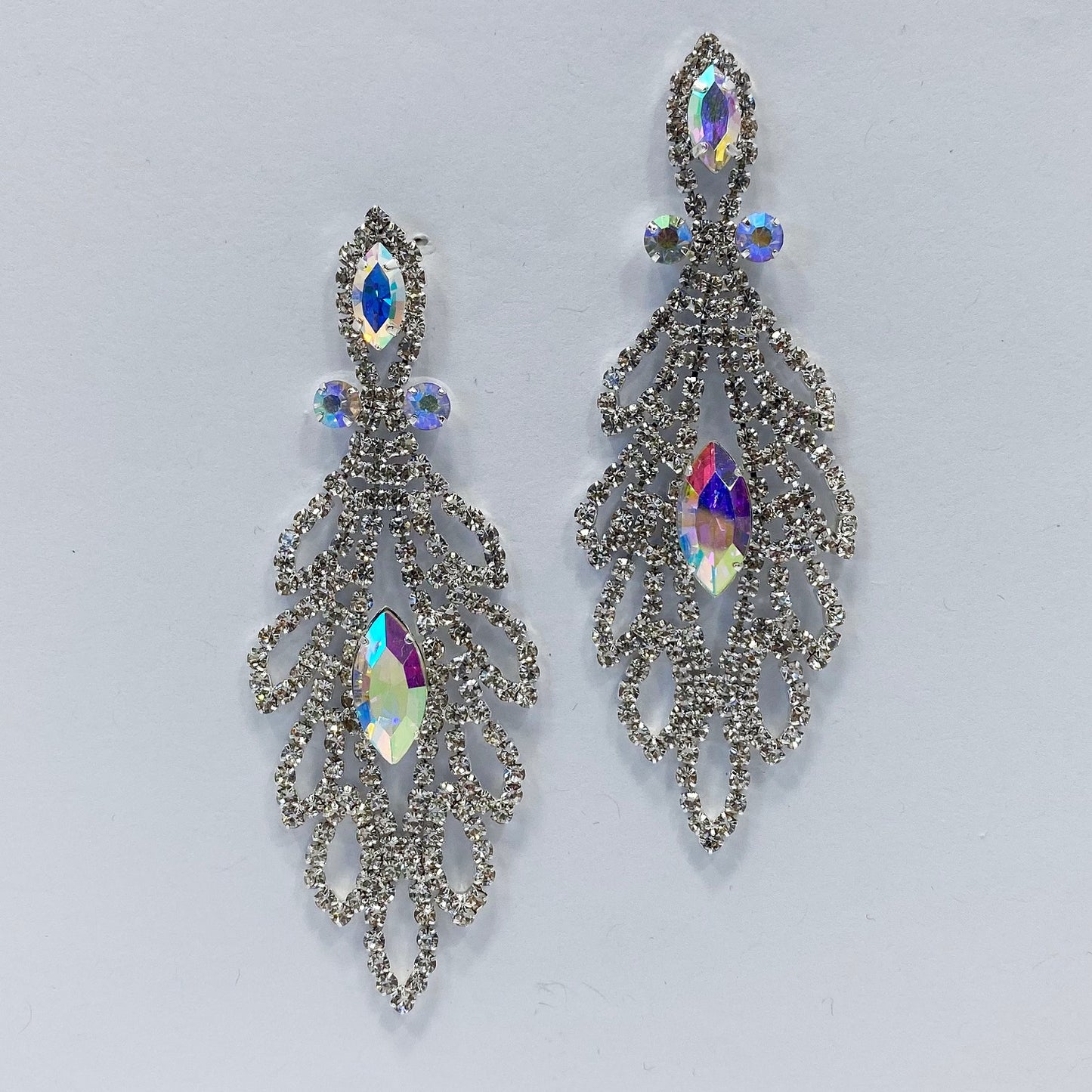 E1016 JE7277 RHINESTONES DROP DANGLE POST EARRINGS