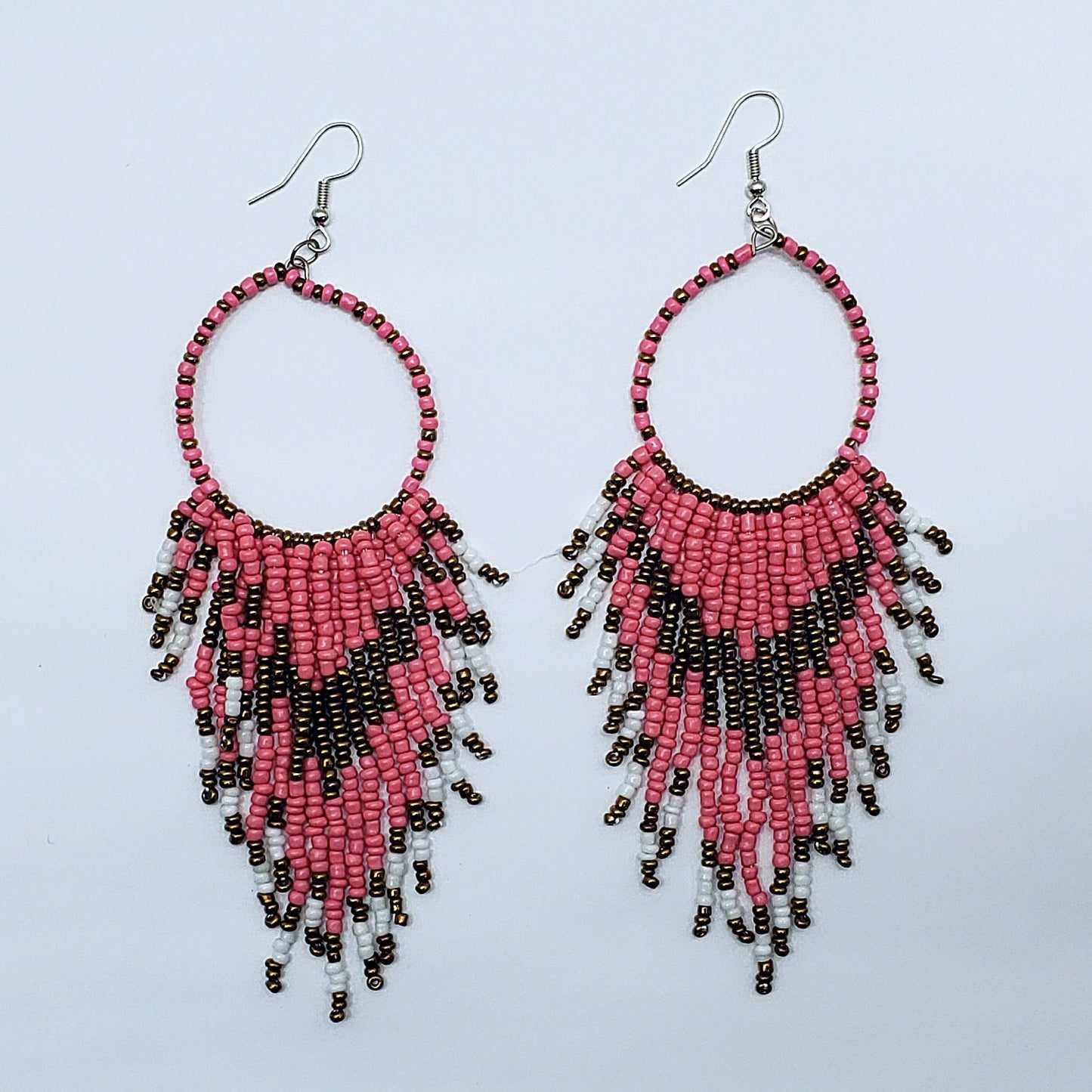 E0811 GGBTDE01 BEAD TASSEL DROP DANGLE EARRINGS
