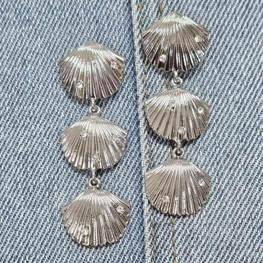 E1208 ELE1392 Shell Design Drop Dangle Earrings