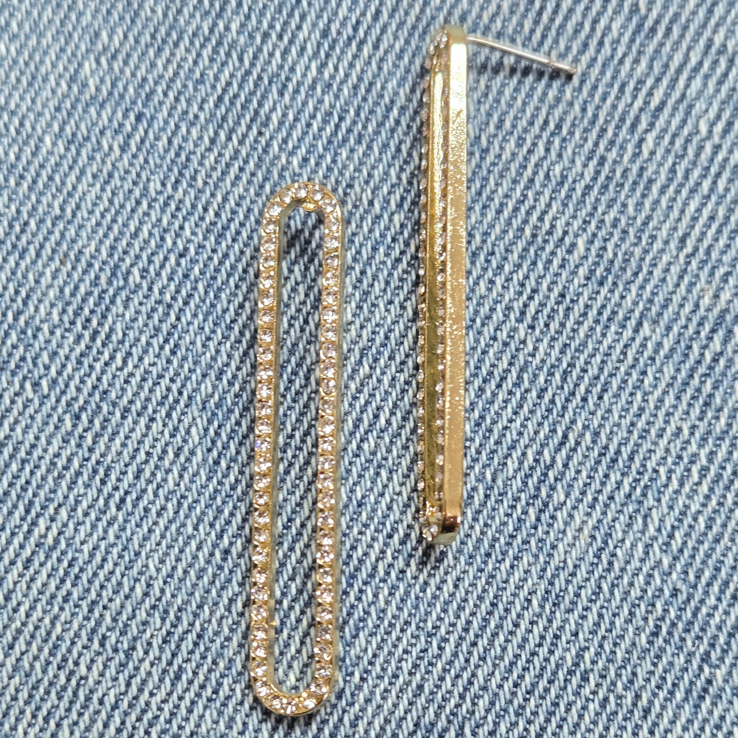 E1185 ELE1702 Oval shape Drop Post Earrings