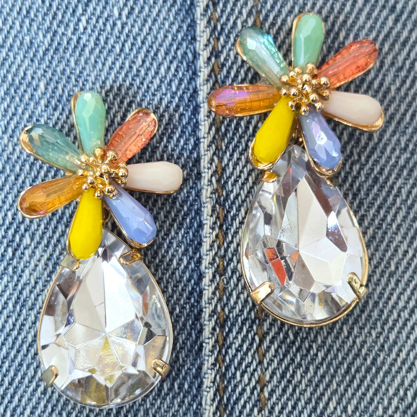 E1186 ELE2154 Flower Design Drop Dangle Earrings