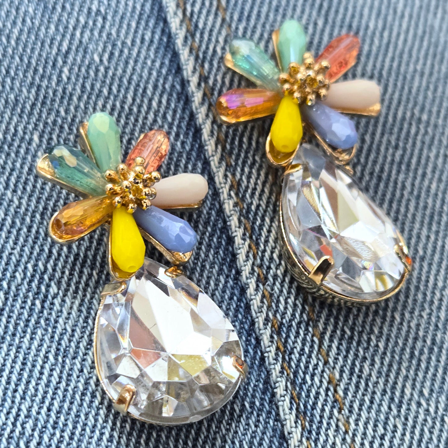 E1186 ELE2154 Flower Design Drop Dangle Earrings