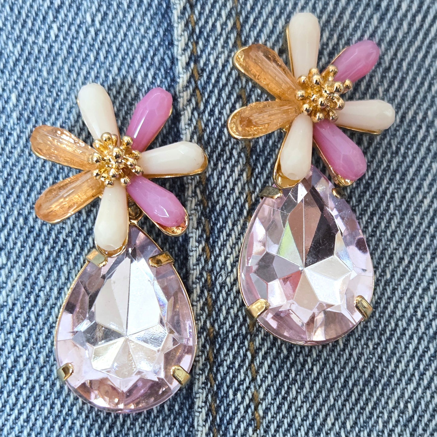 E1186 ELE2154 Flower Design Drop Dangle Earrings