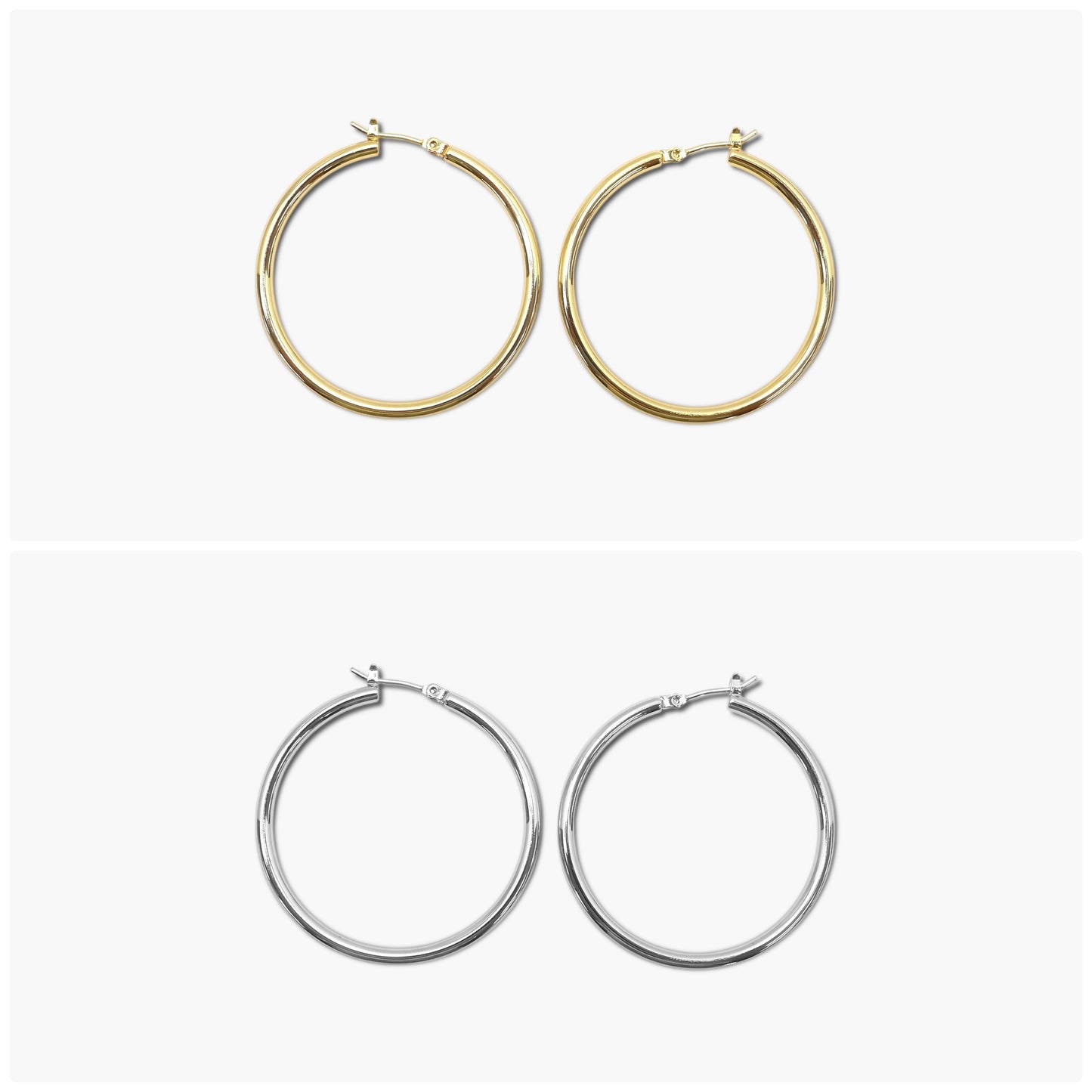 E0302 | Minimalist Classic Hoop Earrings | SE10001-4J