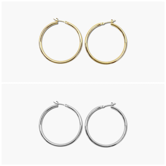E0302 | Minimalist Classic Hoop Earrings | SE10001-4J