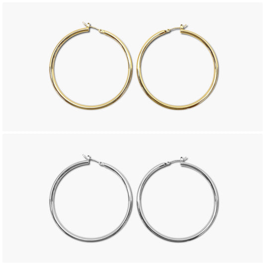 E0301 | Refined Hoop Earrings | SE10001-5J