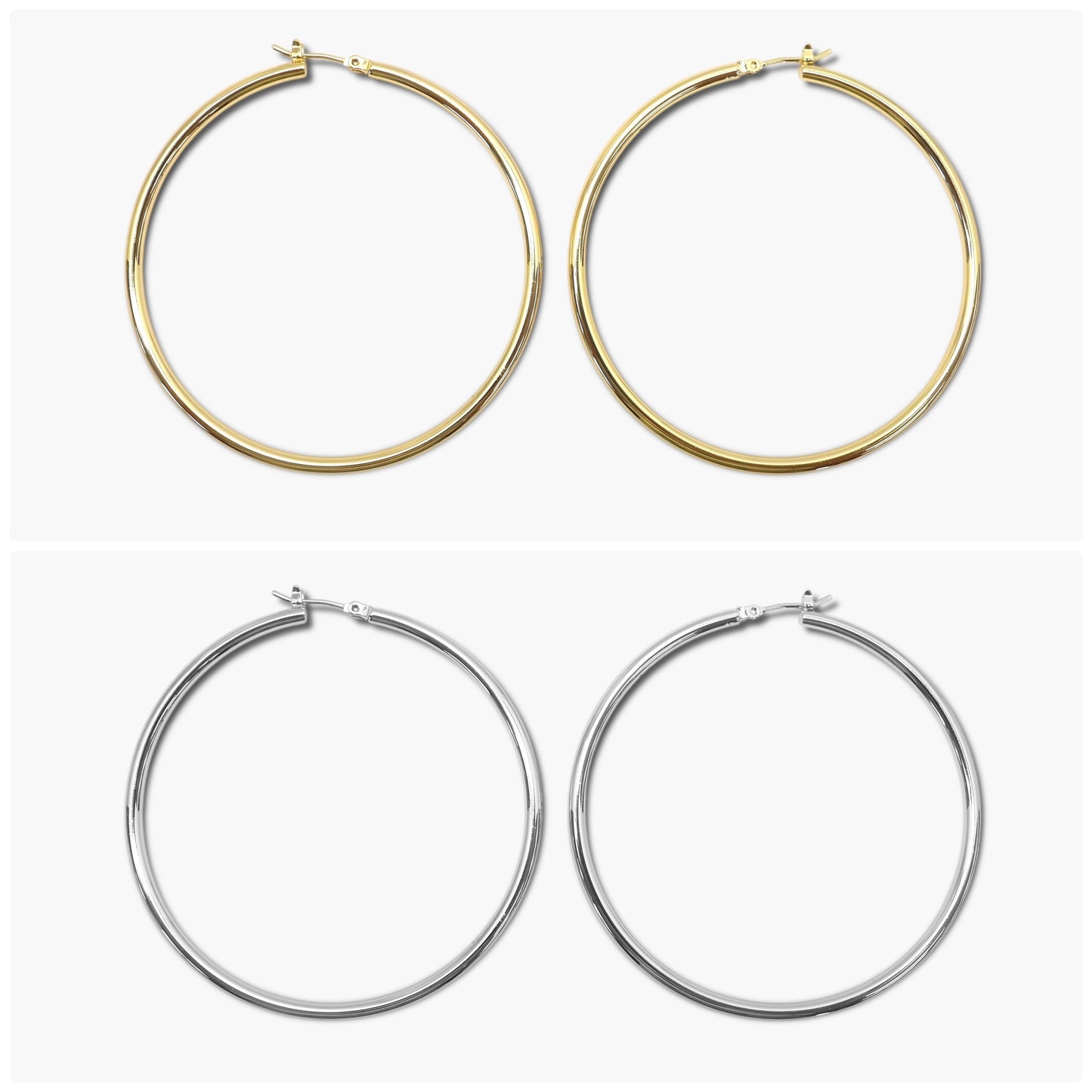 E0300 | Sleek Signature Hoop Earrings | SE10001-6J