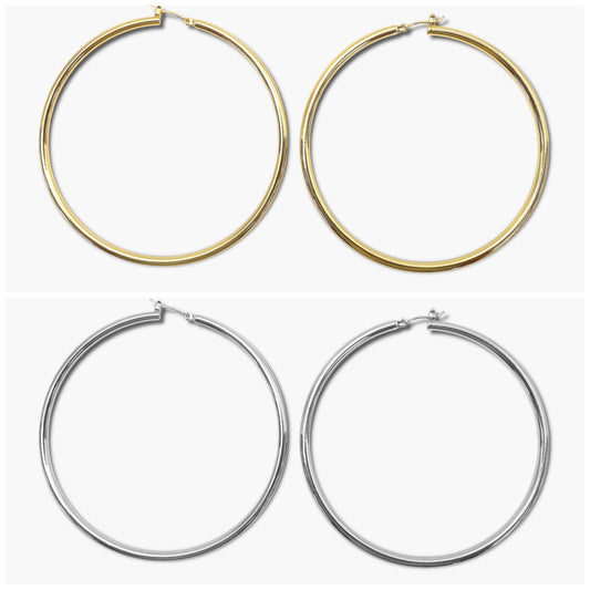 E0299 | Luxe Minimal Hoop Earrings | SE10001-7J