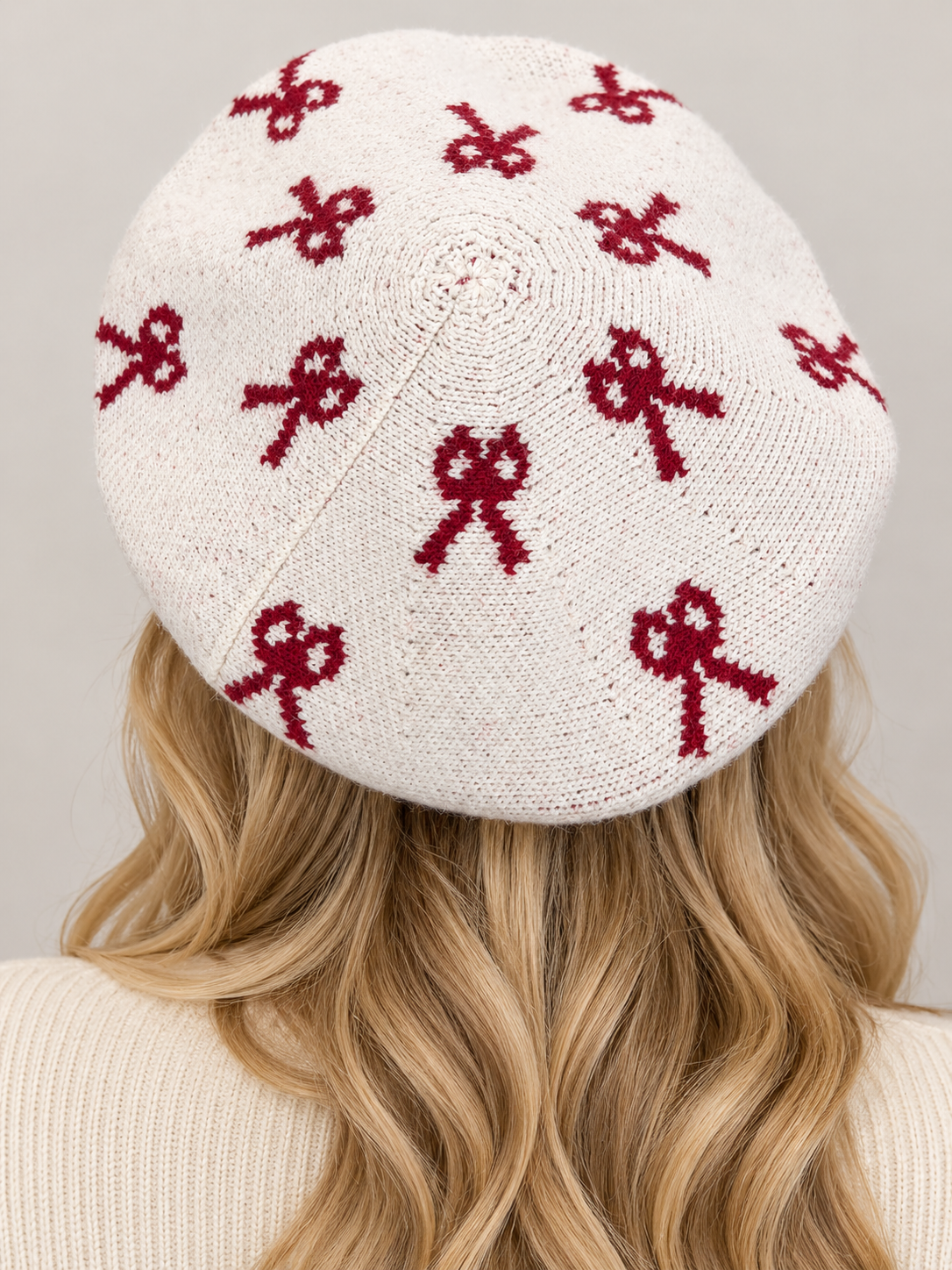 Bow Knit Beret | HT0152